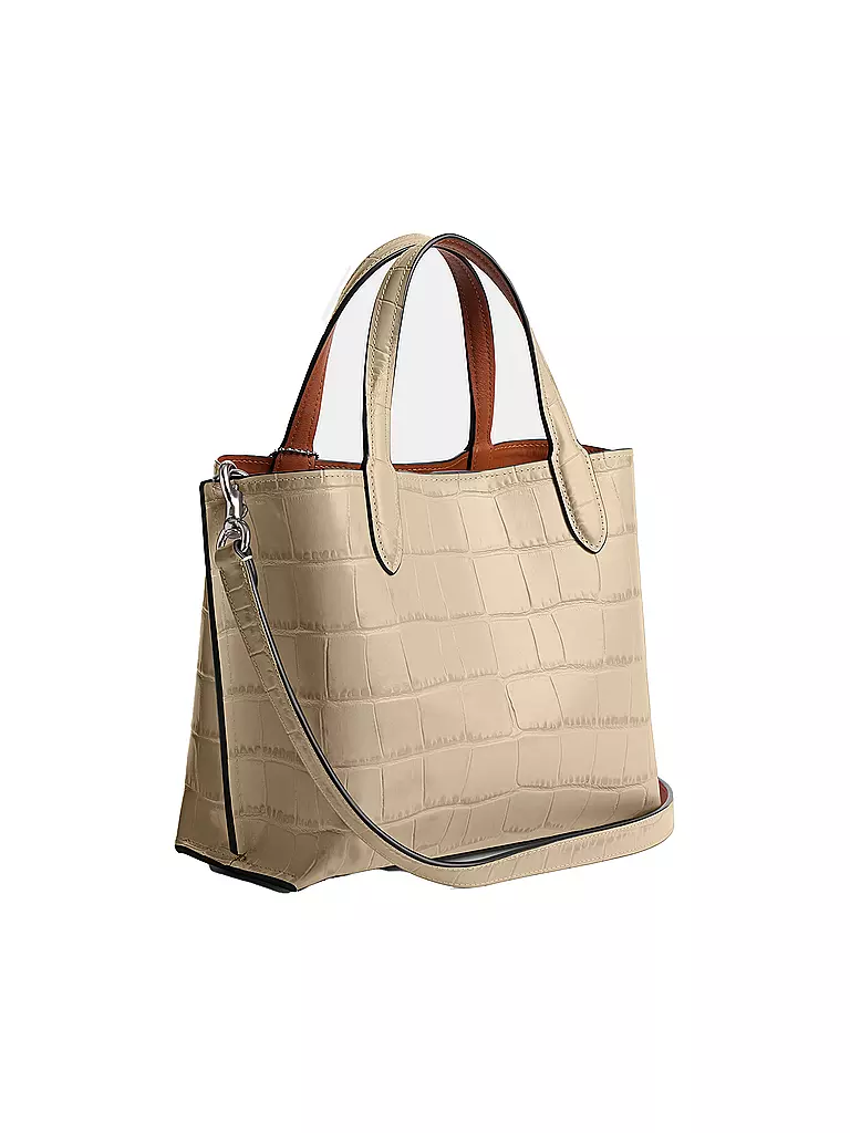 COACH Ledertasche - Umhängetasche WILLOW TOTE 24 CROCO creme