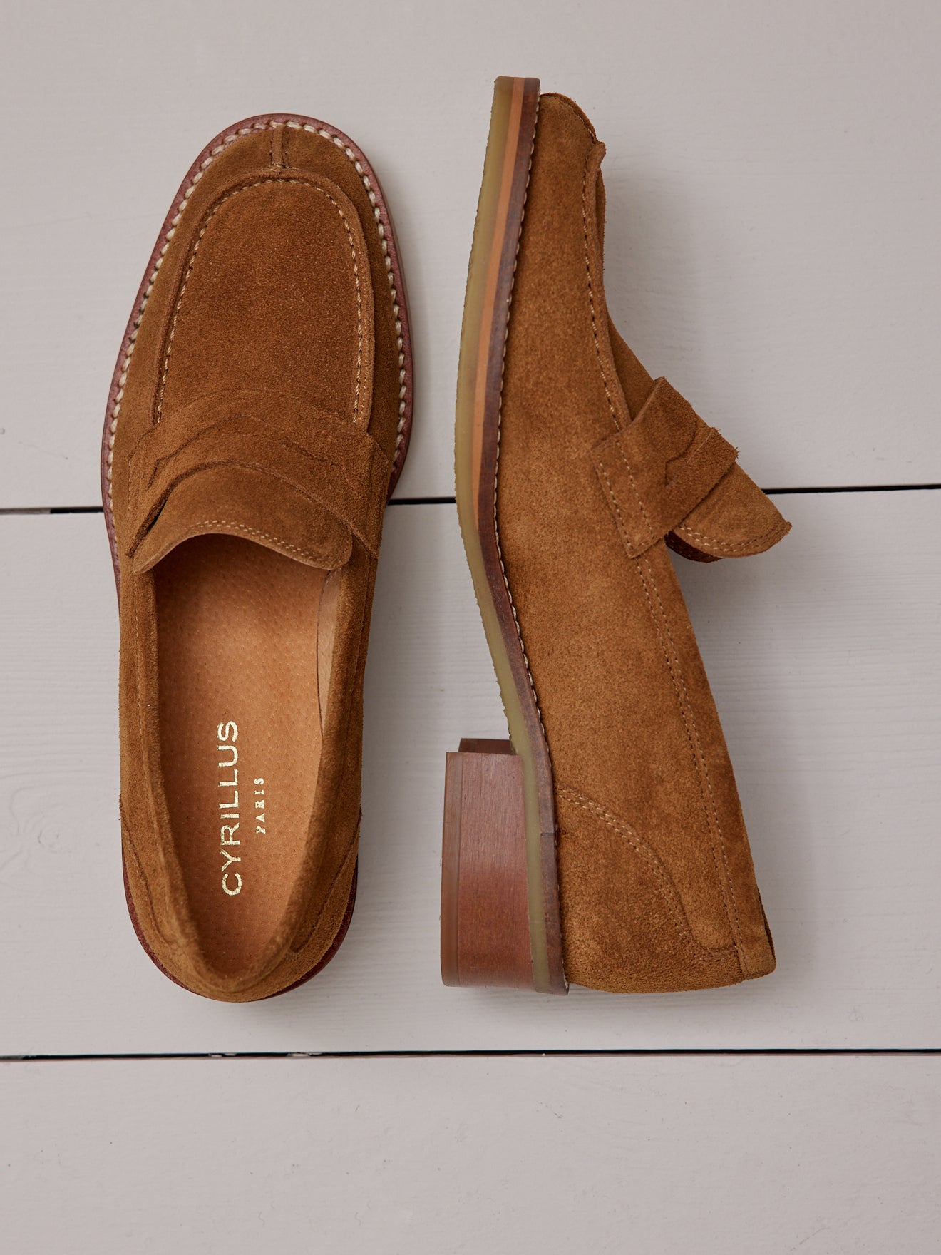 Mocassins cuir suédé femme