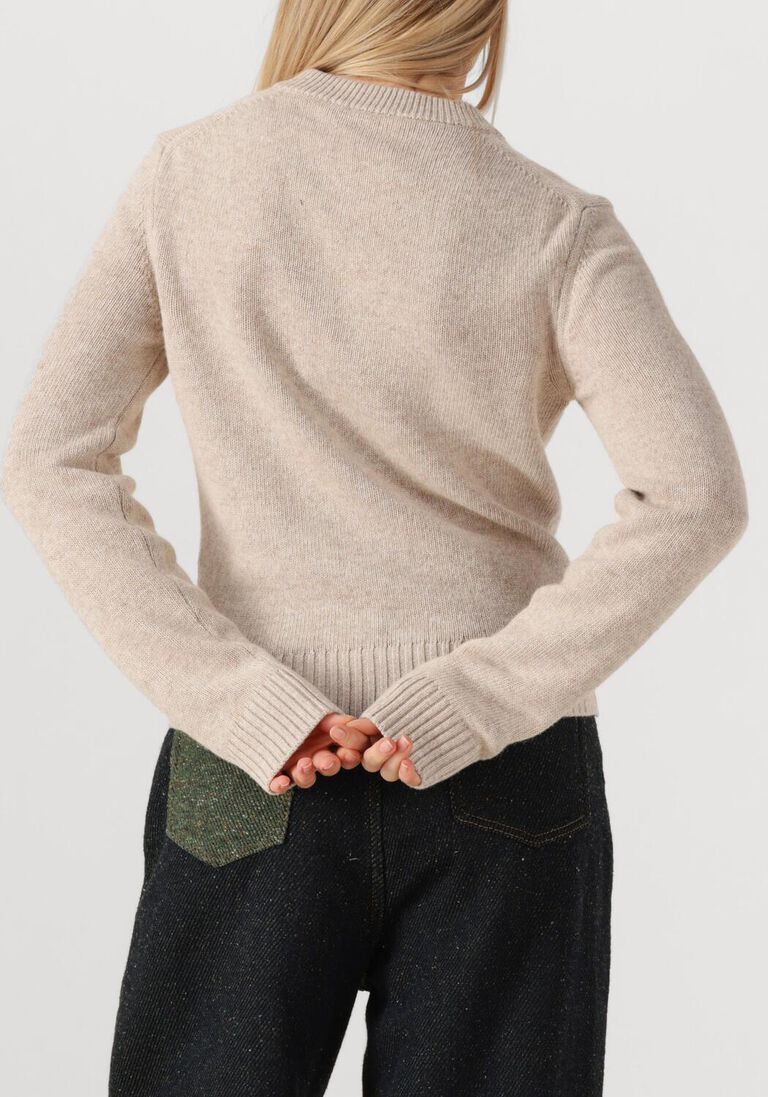 beige ganni vest core future wool mix cardigan