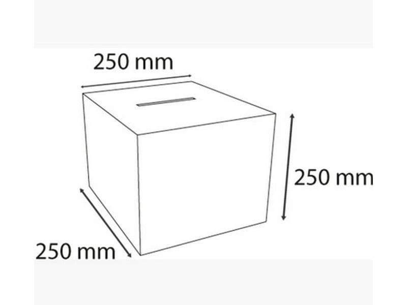 Exacompta Einwurf-Box transparent Box mit abschliessbarem Klappdeckel