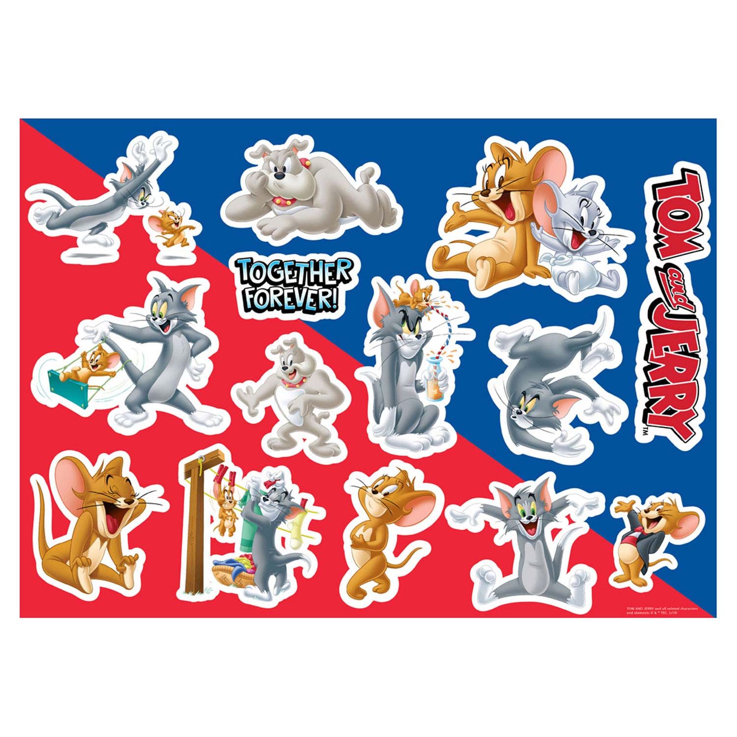 Tom & Jerry Kleurplaten met Stencil en Stickervel