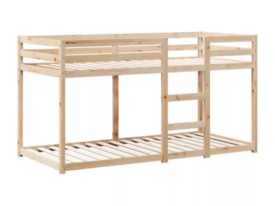 Lit superposé avec toit 75x190 cm bois de pin massif