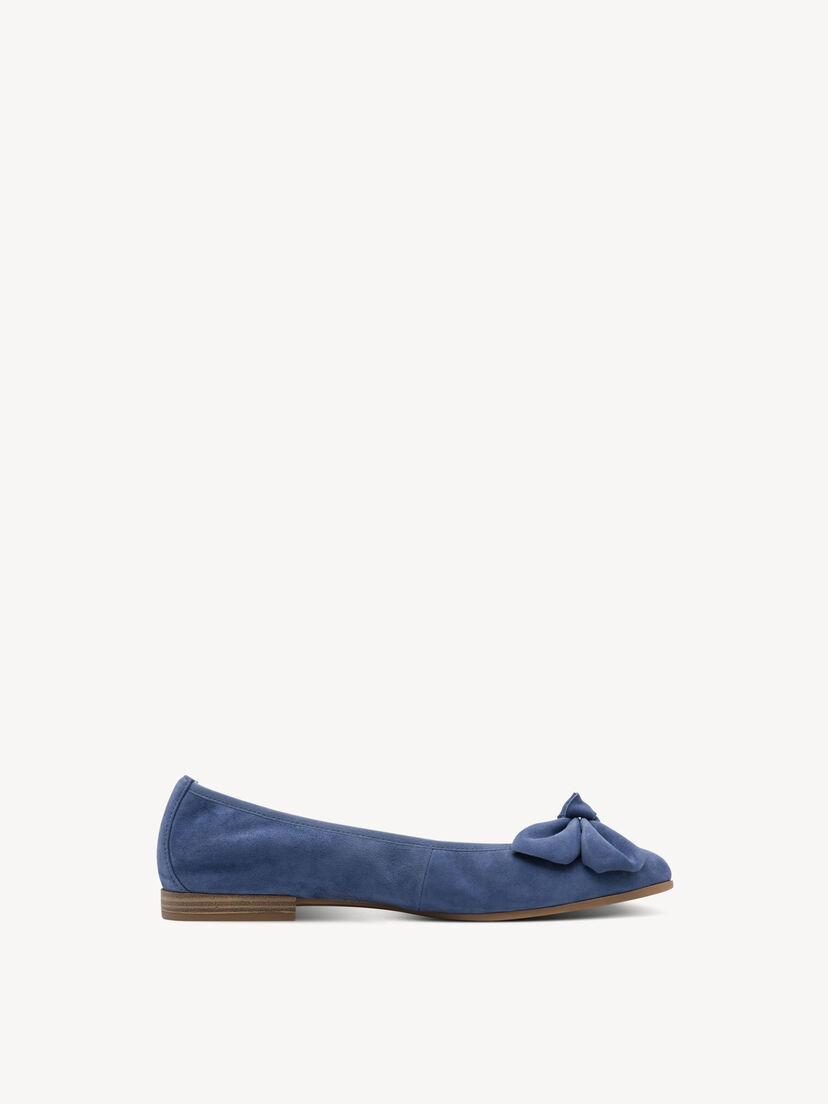 Leren Ballerina - blauw