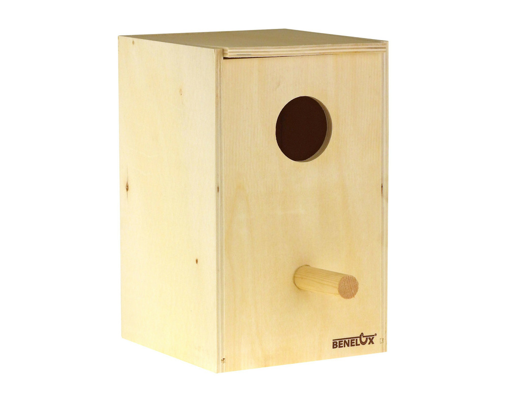 Nid en bois grandes perruches