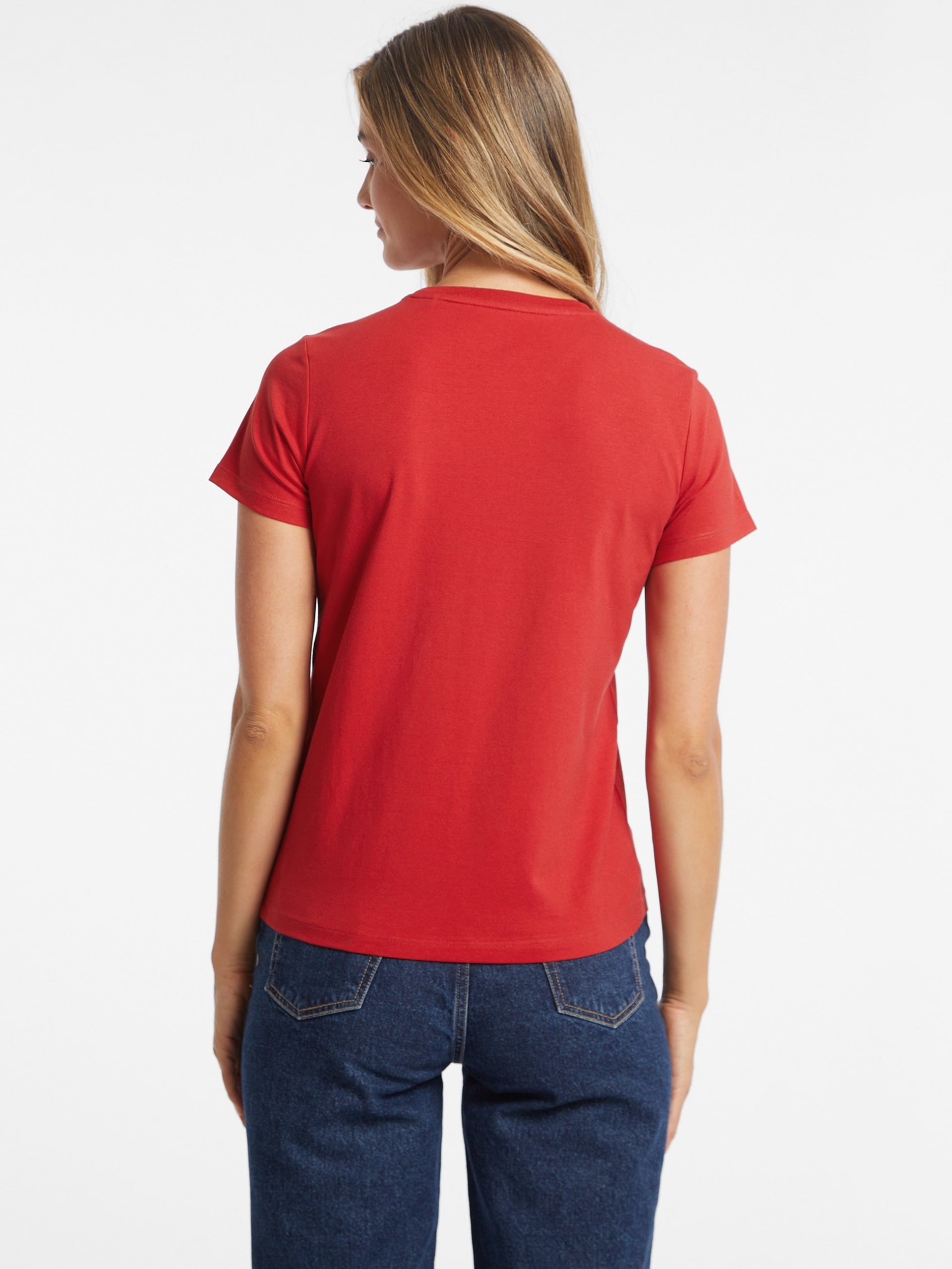 Camiseta regular com logo em dois tons