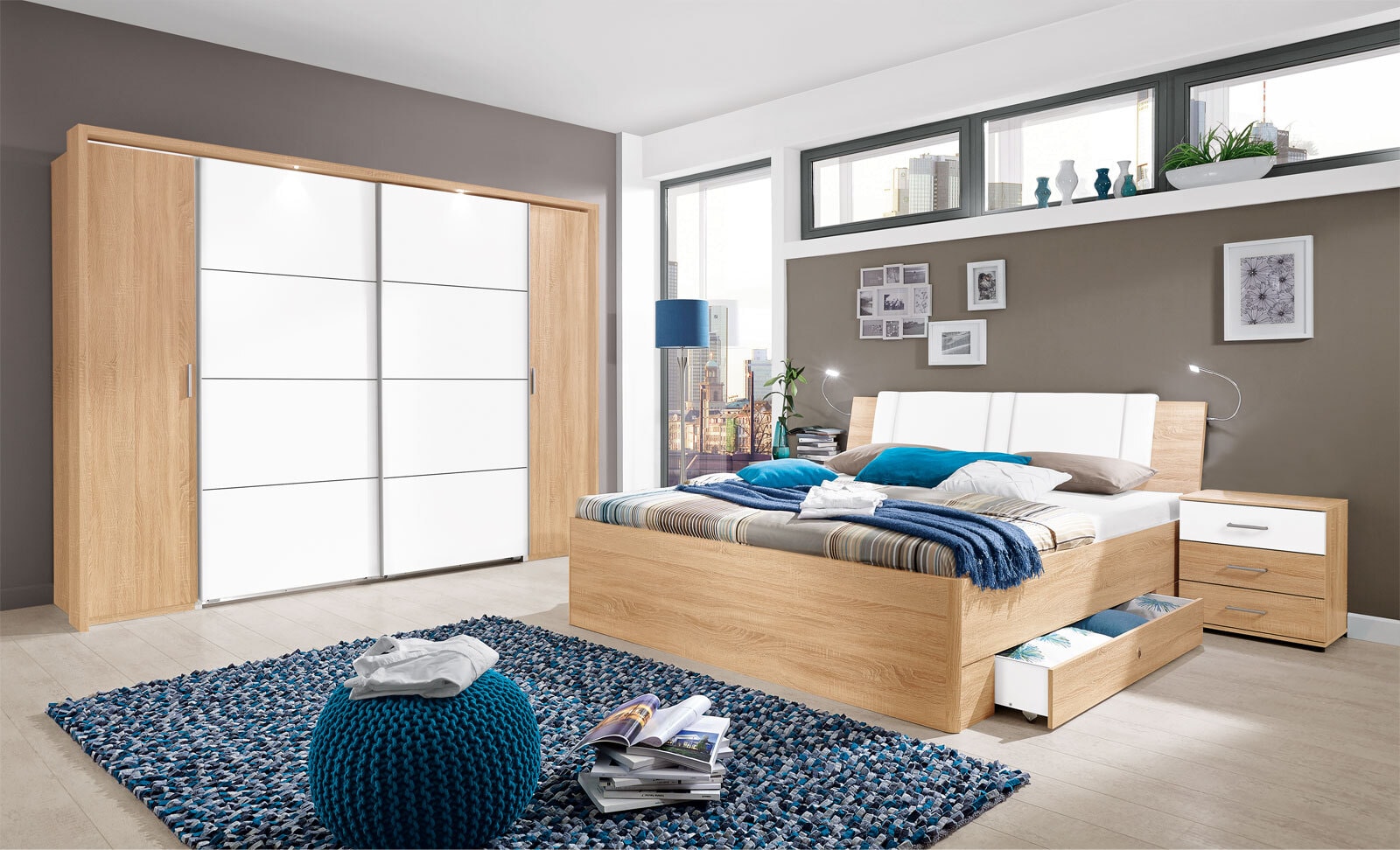 Passepartoutrahmen für Kleiderschrank Eiche sägerau Nachbildung ca. 270 x 210 cm