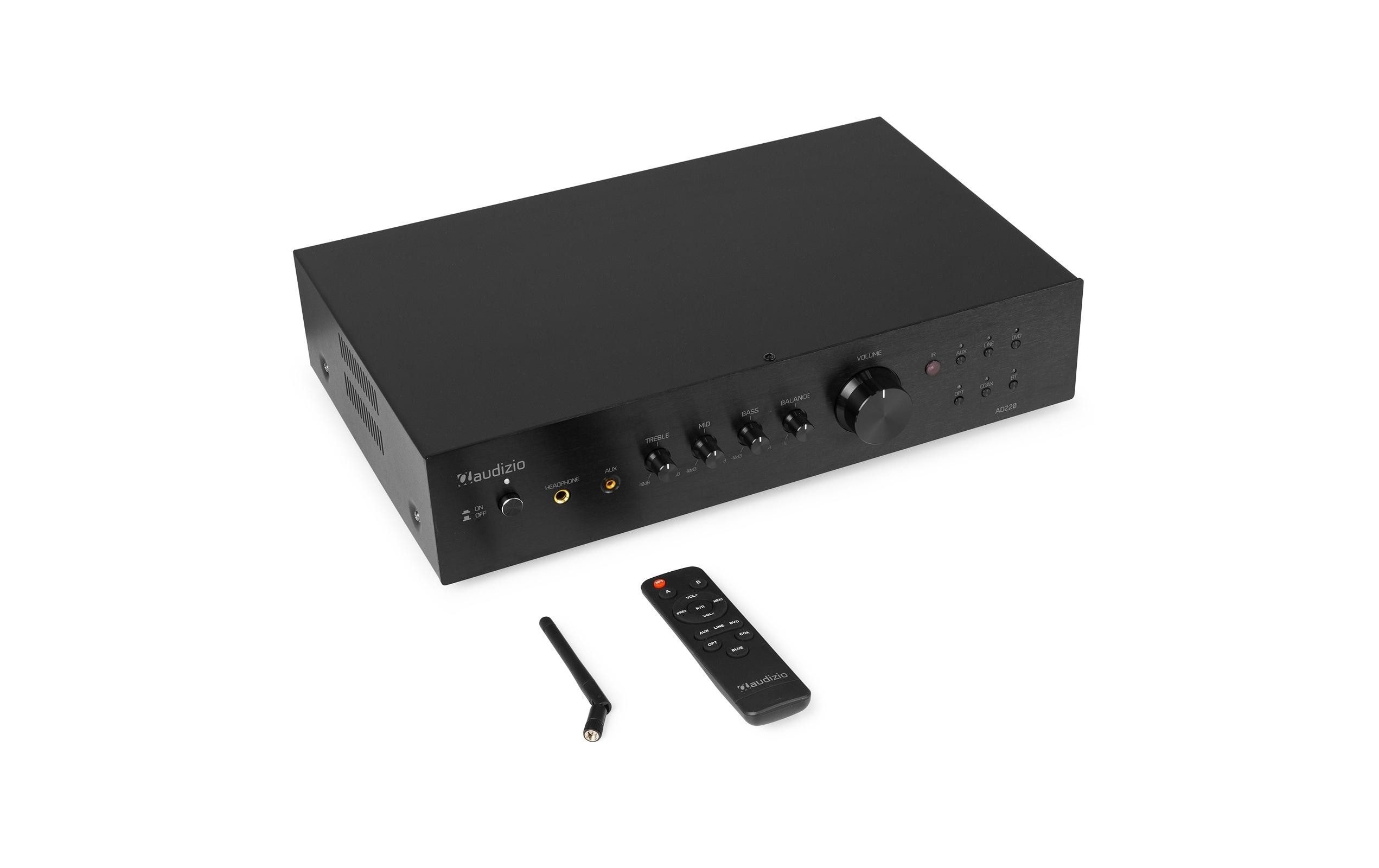 Stereo-Verstärker AD220B Schwarz<br>Vielseitiger 2-Kanal-Verstärker mit grosser Funktionalität