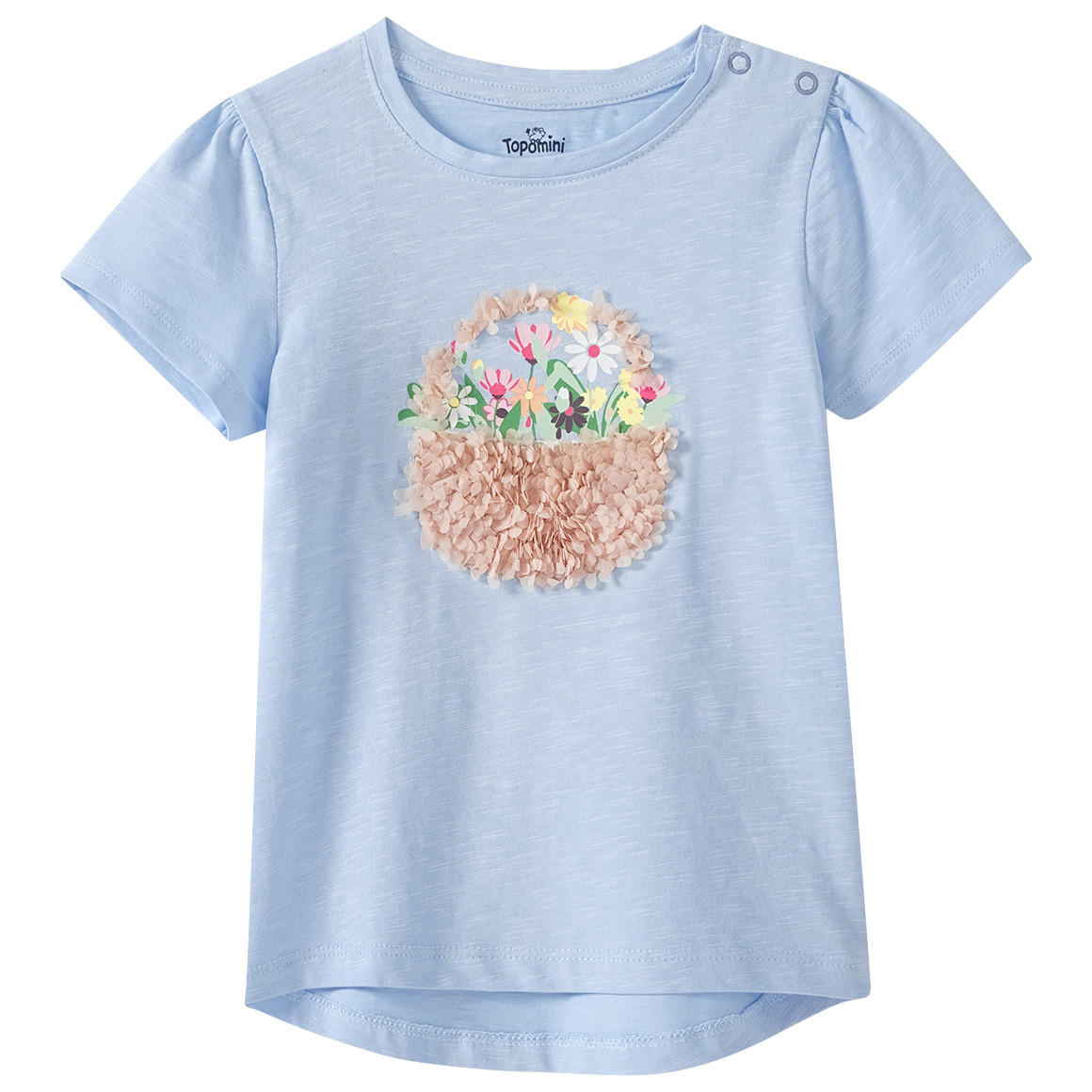 Topomini Baby T-Shirt aus Bio-Baumwolle hellblau