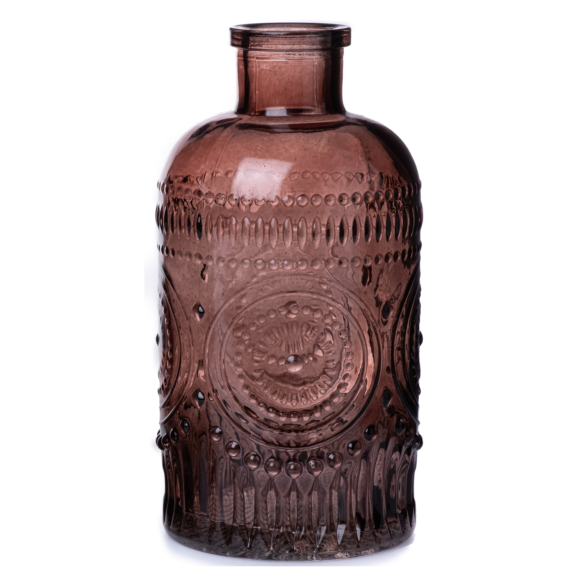 Flaschenvase - braun - Glas - sortiert