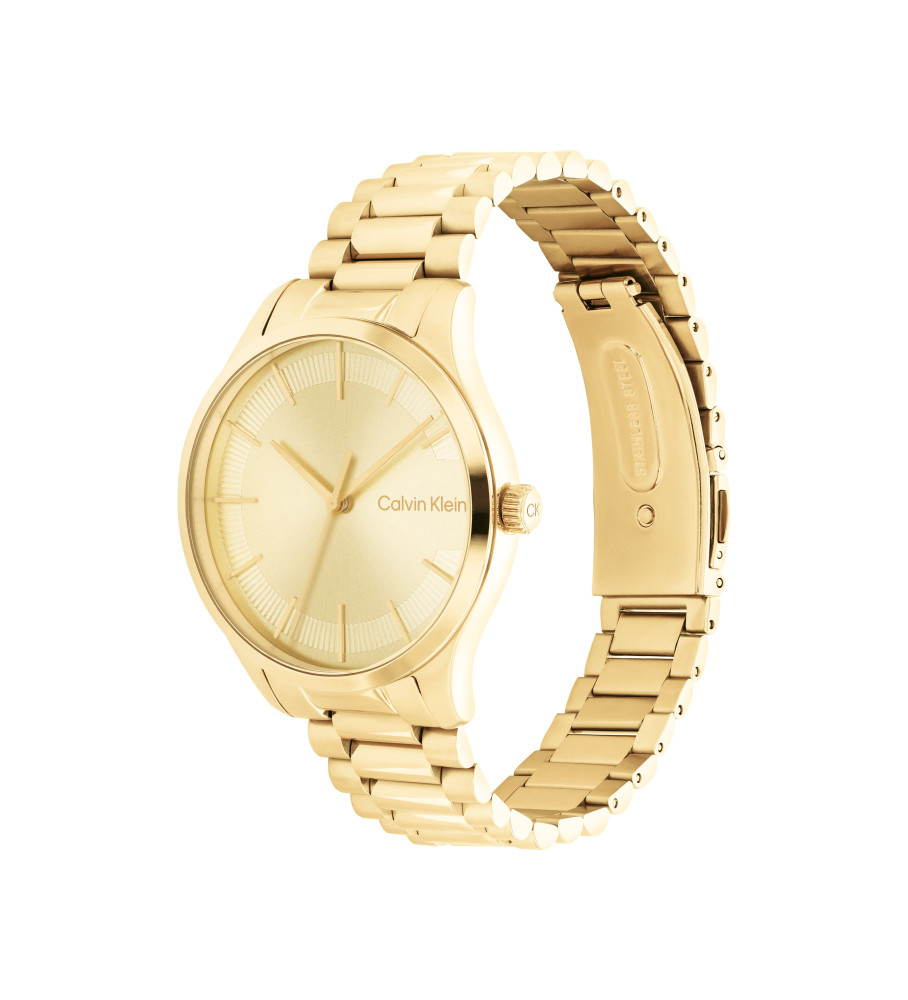 Relógio analógico Calvin Klein Fashion dourado
