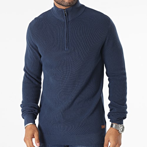 Pull Col Zippé Codford 20714337 Bleu Marine