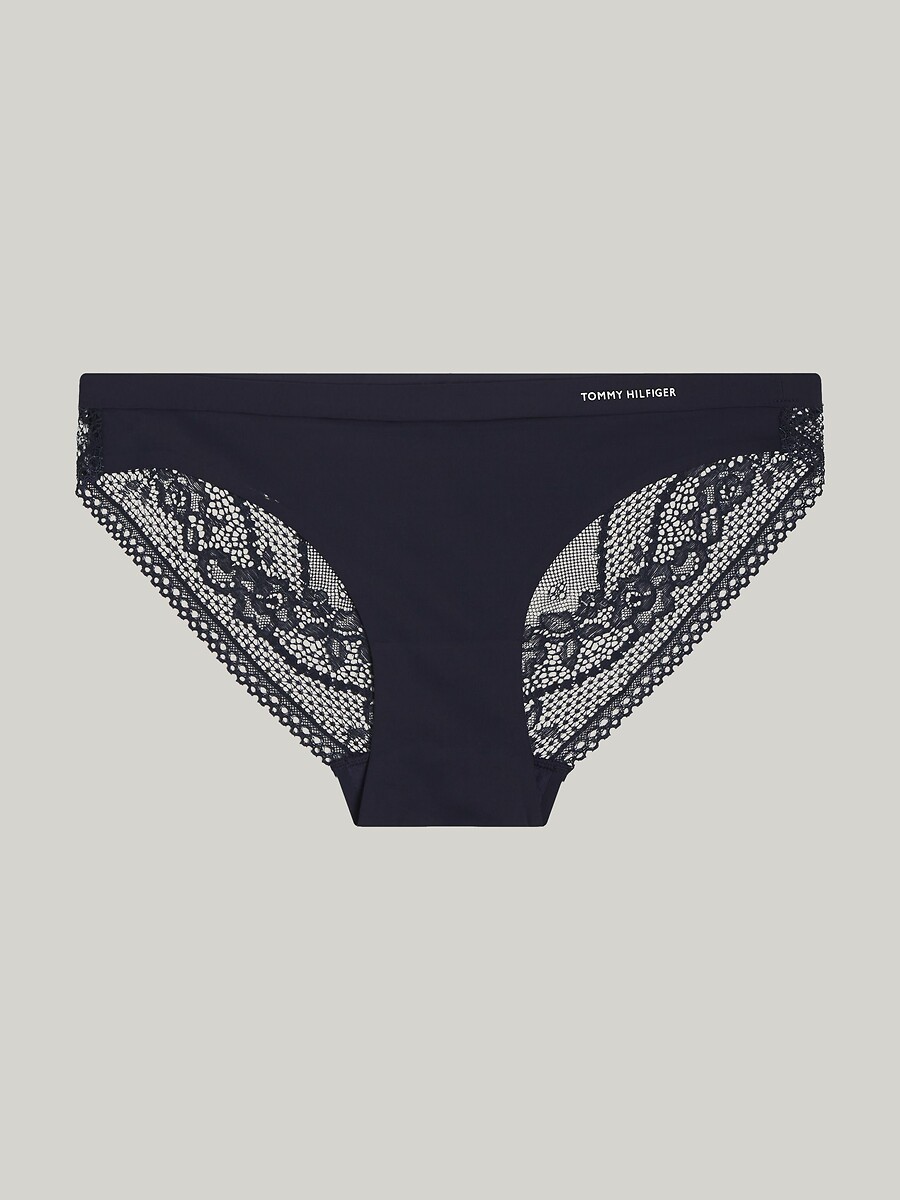 TOMMY HILFIGER<br>Cueca de renda com logo no cós