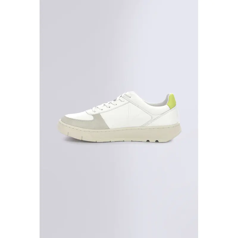 KICK ALLOW BLANC JAUNE FLUO BASKETS BASSES Cuir No Gender