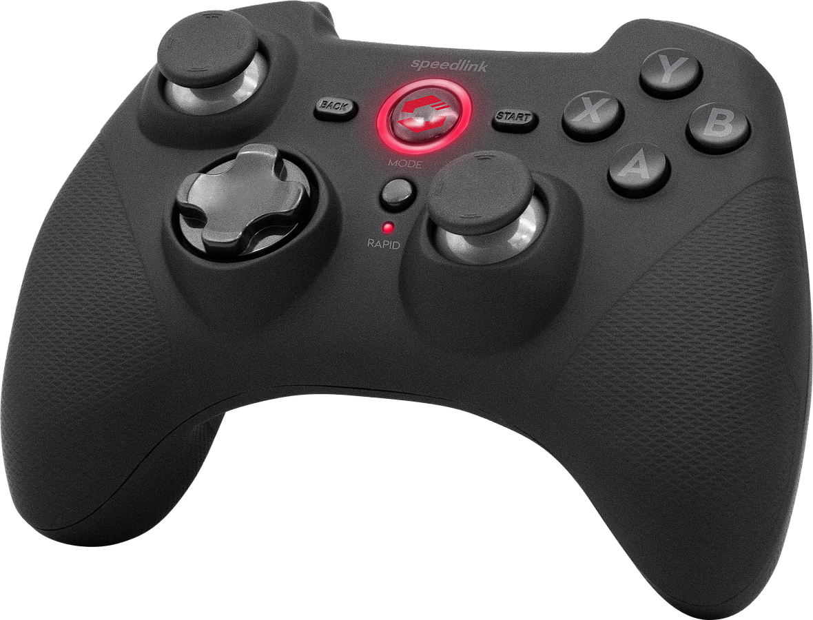 SPEEDLINK RAIT Gamepad - Wireless - for PC/PS3/Switch/OLED, rubber-black