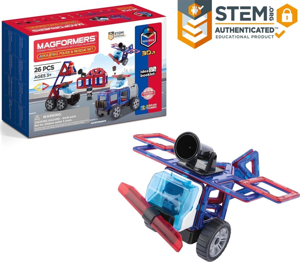 Magformers Magnetlegetøj - Amazing Police Rescue Set