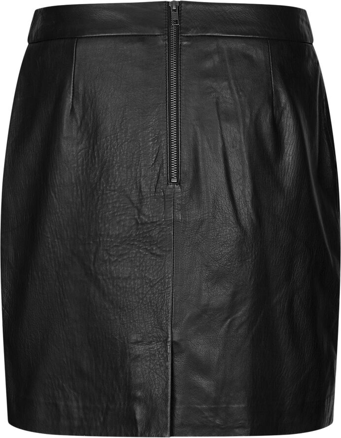Lollys Laundry AquaLL Short Leather Skirt Black