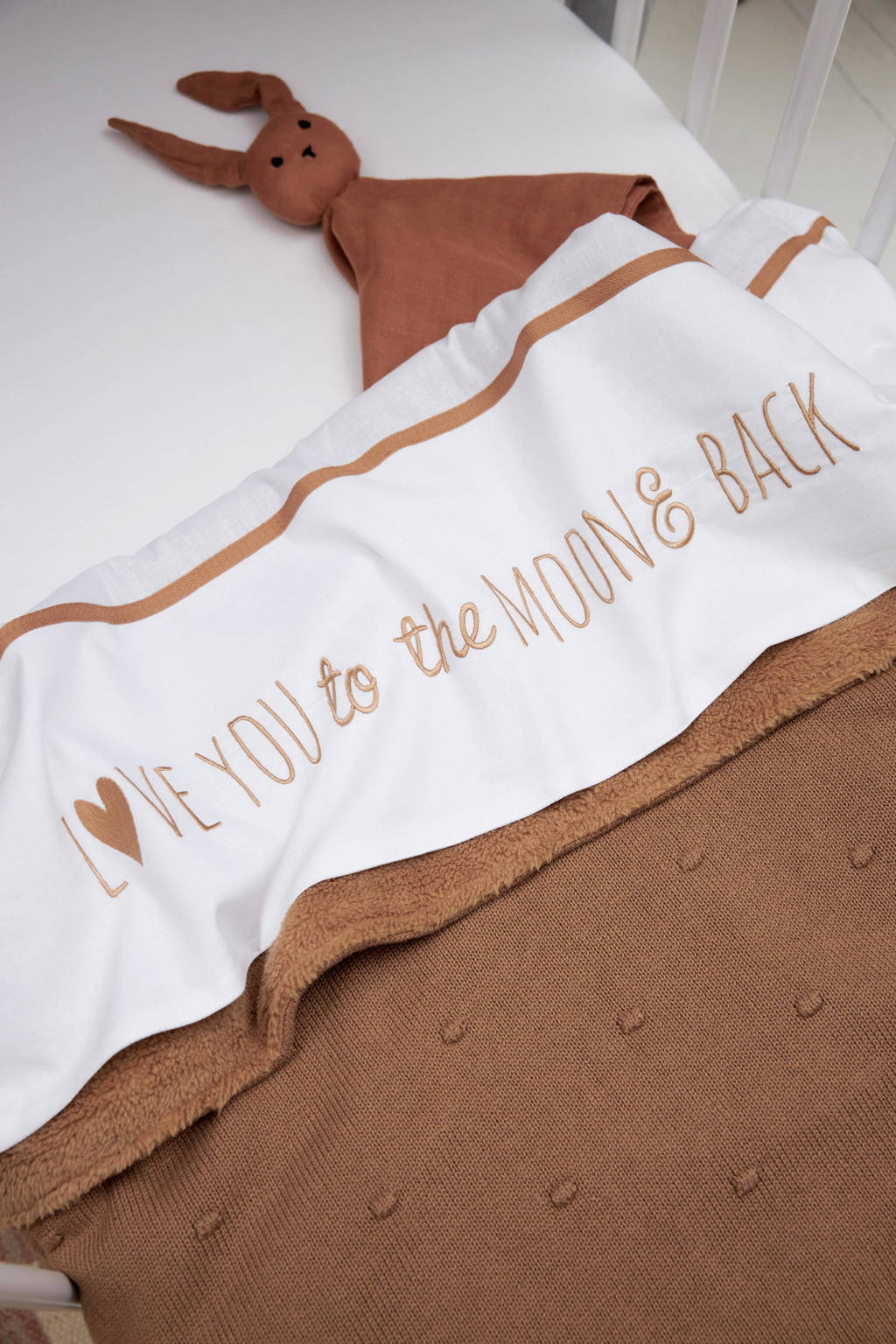 baby ledikantlaken 'Love you to the moon & back'toffee