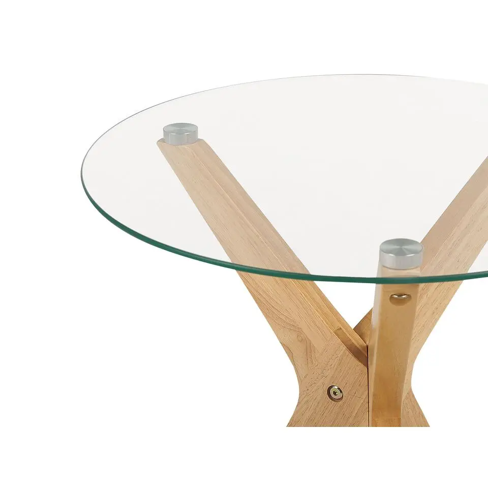 VALLEY - Bijzettafel - Lichthout - Veiligheidsglas