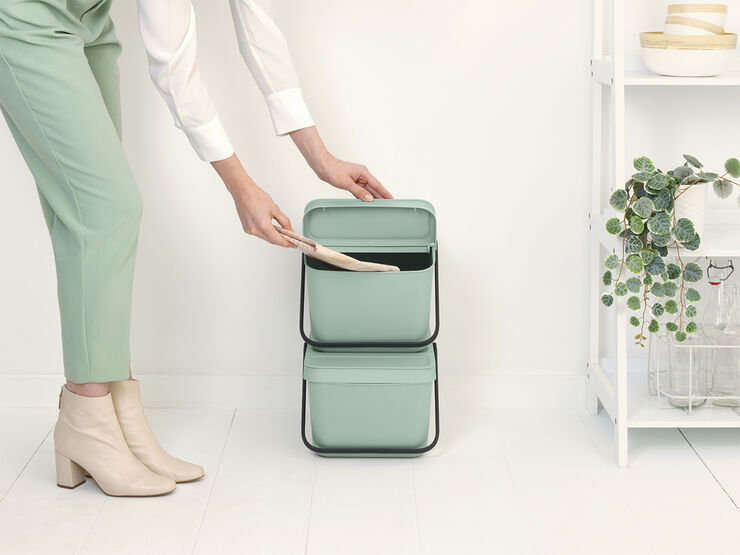 Brabantia Sort & Go Stabelbar affaldsspand Jade green