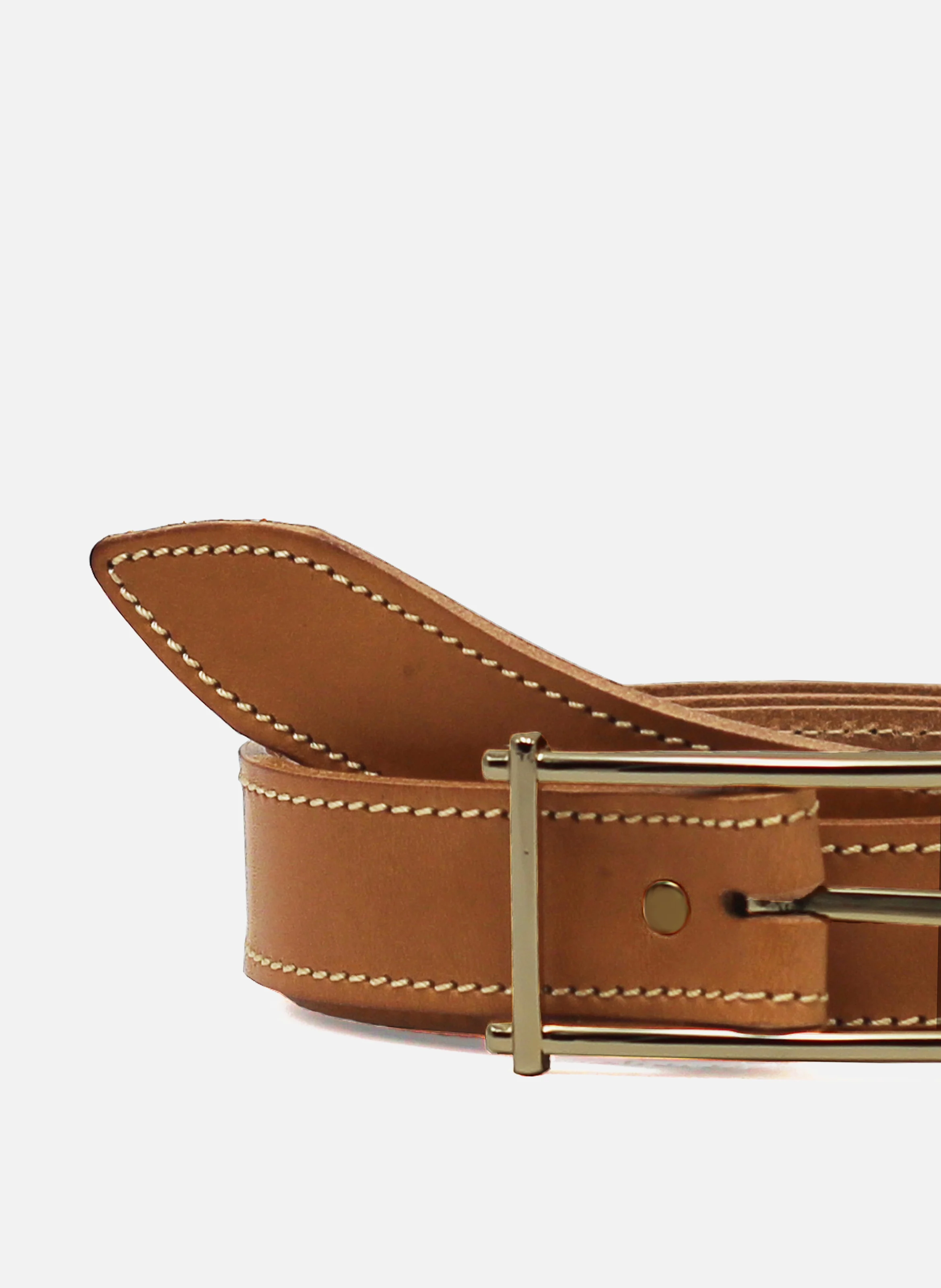 Ceinture vintage cuir daim cuir lisse | Marron