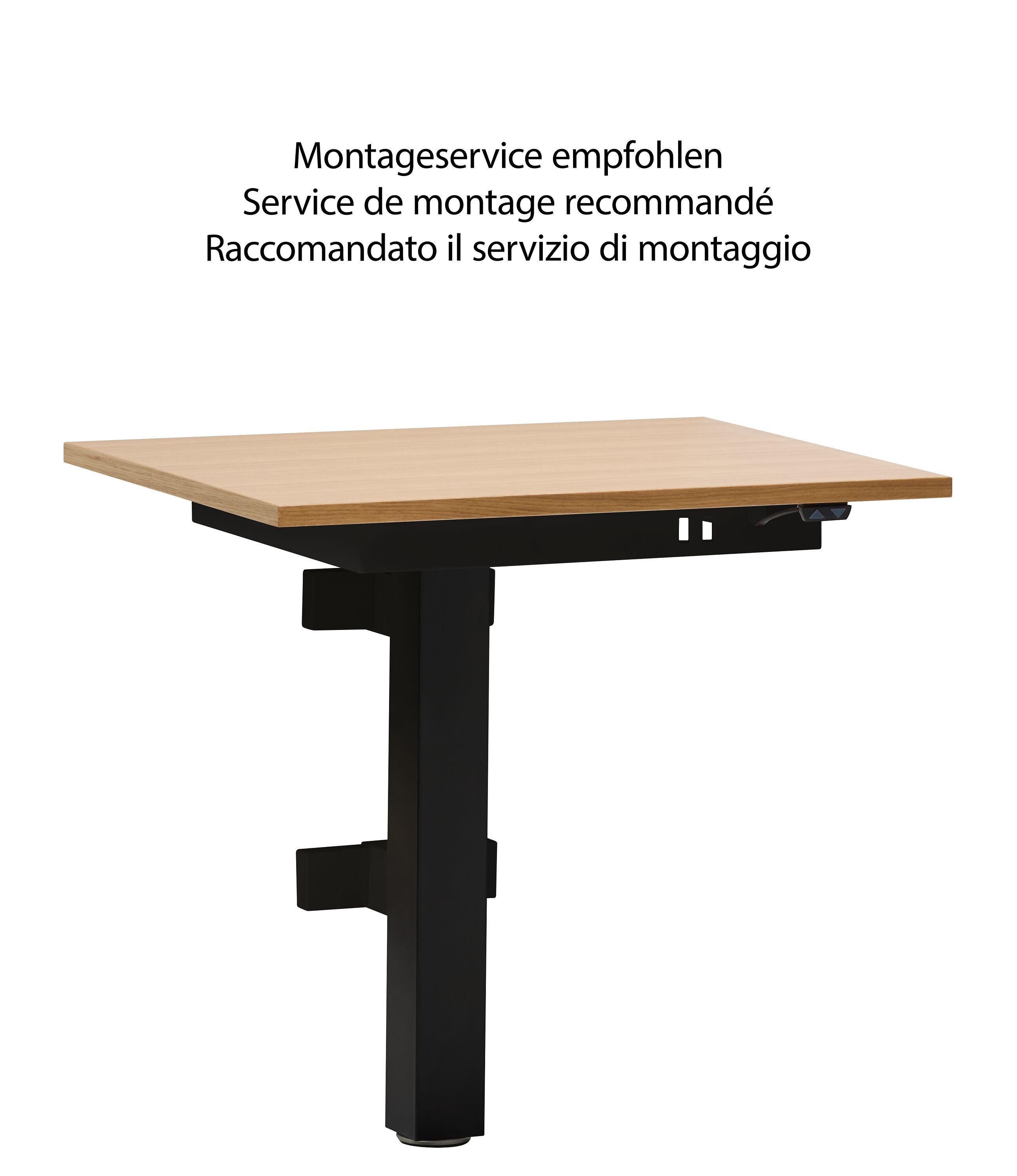 FLEXCUBE Wandtisch höhenverstellbar - Eiche / B: 65.0 cm x T: 50.0 cm x H: 62.5 cm