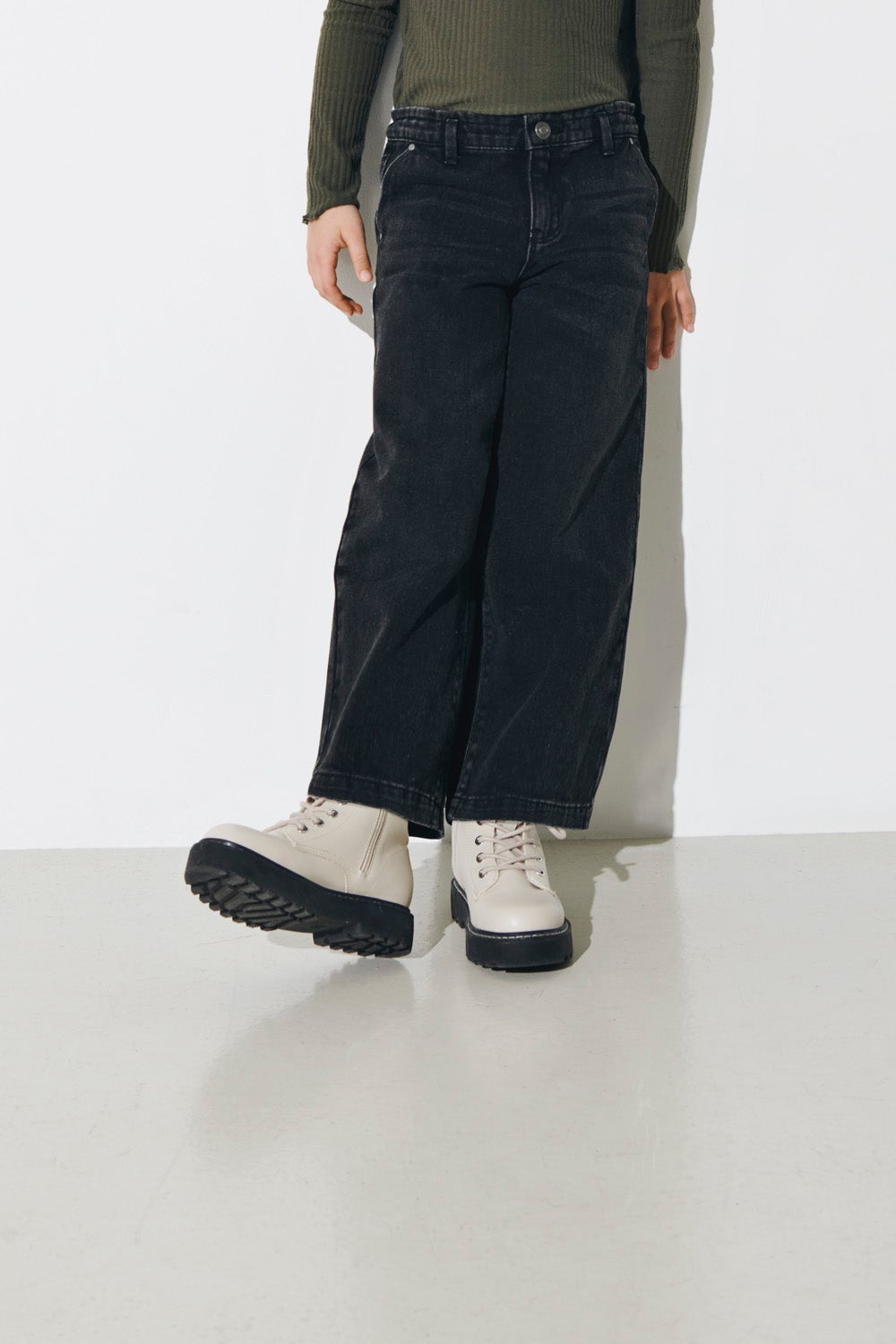KOGCOMET Weiter Beinschnitt Jeans Washed Black