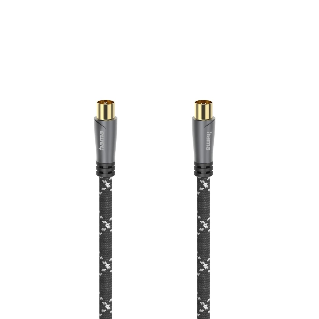 Hama 00205070 coax-kabel 1,5 m Coaxiaal Zwart, Grijs