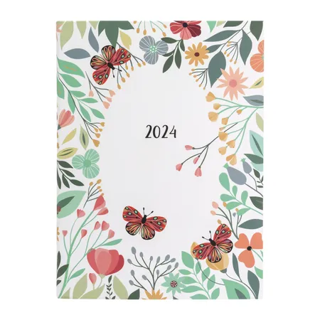 Idena Wochenkalender 2024 A6 Flower Wearth FSC-Mix