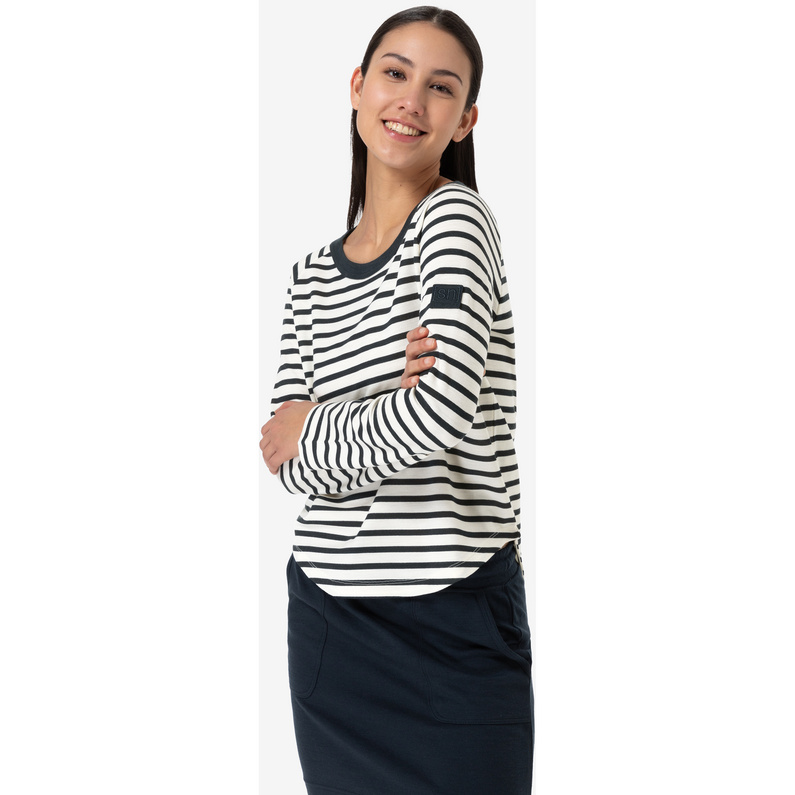 Super.Natural Damen Everyday Stripe Bio Crew Longsleeve