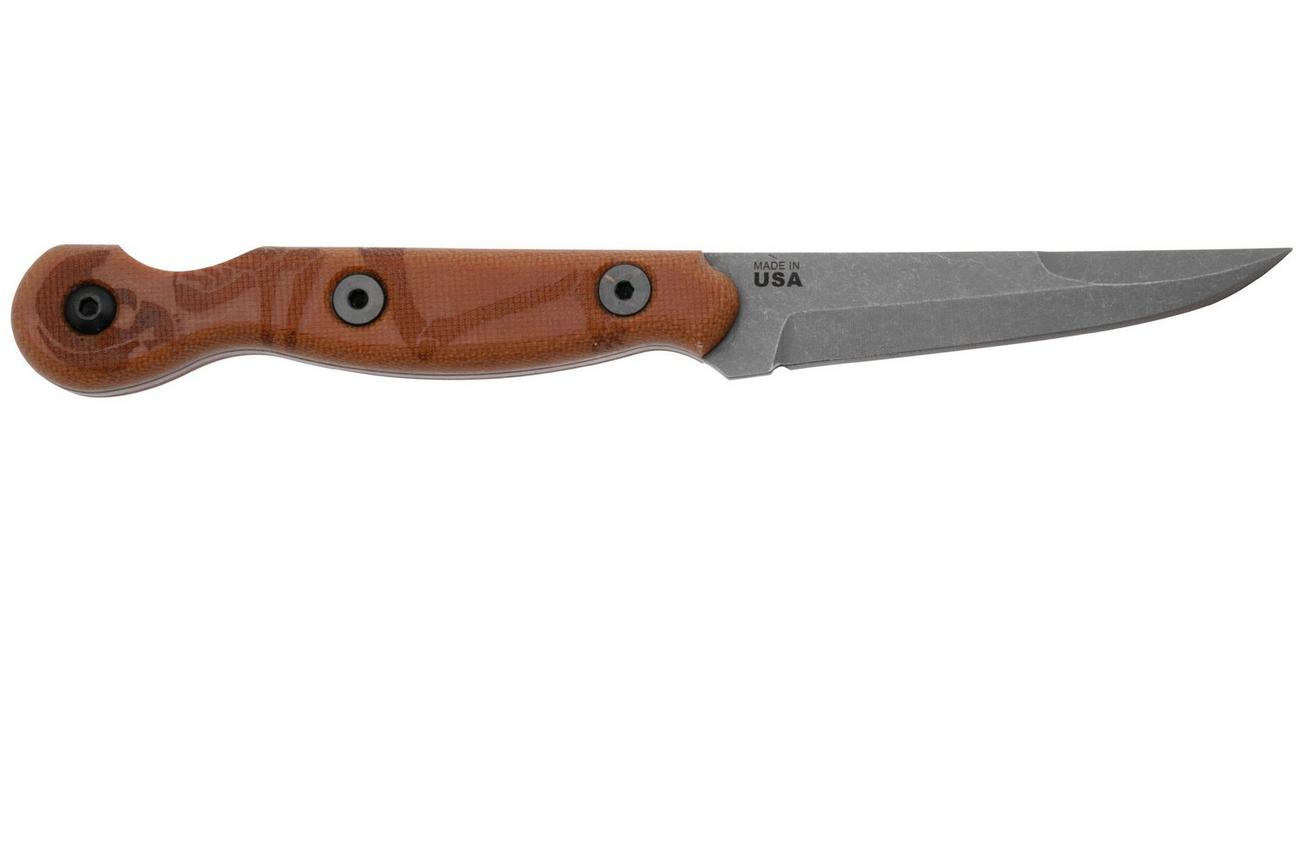 Tops El Pionero ELPO-01 Tan Canvas Micarta, vaststaand mes