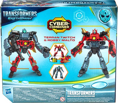 Transformers EarthSpark Cyber-Combiner Figursett Terran Twitch & Robby Malto