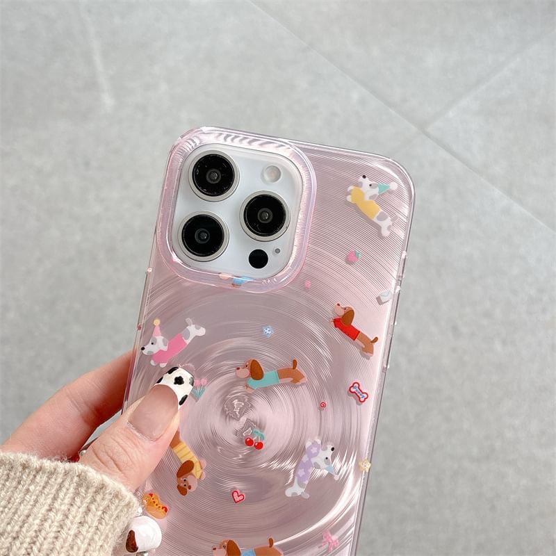 Pixel Dream - Hondentelefoonhoesje / Bandje / Set - Apple iPhone 16 Pro Max / 16 Pro / 16 Plus / 16 / 15 Pro Max / 15 Pro / 15 Plus / 15 / 14 Pro Max / 14 Pro / 14 Plus / 14 / SE / 13 Pro Max / 13 Pro / 13