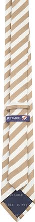 Suitable Stropdas Zijde Streep Beige TI24-25 kopen