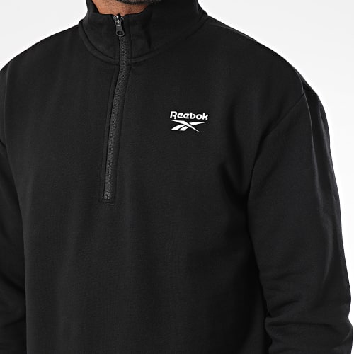 Sweat Col Zippé Chest Quarter Noir