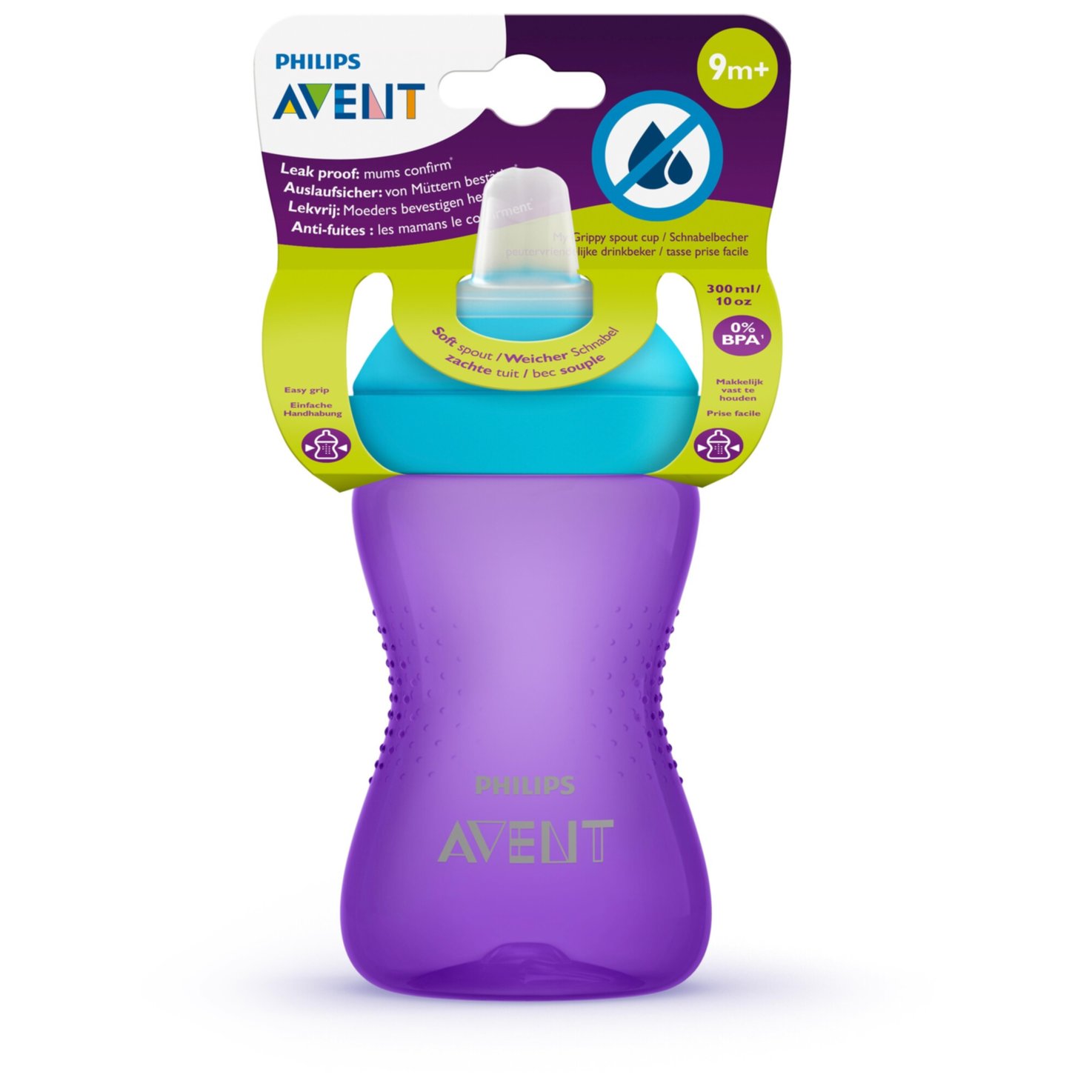 Philips Avent Schnabelbecher mit weichem Trinkschnabel 9m+ Lila/Blau