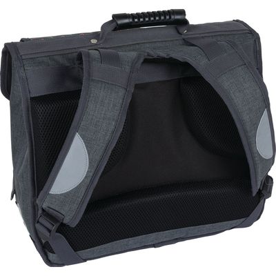 Cartable Cheval - 38 cm - 2 compartiments - gris chine - Oberthur