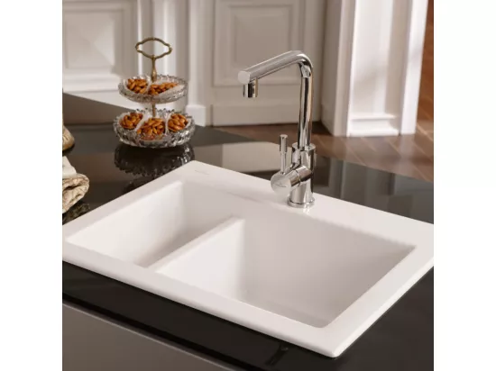 Robinet cuisine VILLEROY ET BOCH Modern Steel acier massif poli + nettoyant