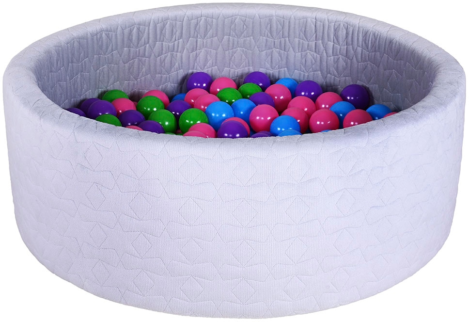 Knorrtoys® Bällebad »Cosy, Geo Grey« mit 300 Bällen softcolor