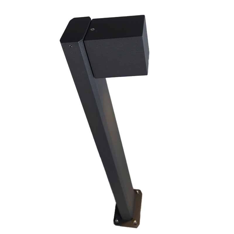 Industriële staande buitenlamp, donkergrijs, 65 cm, IP44 - Baleno