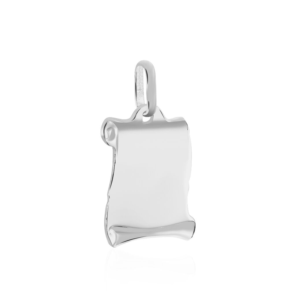 Pendentif Zodiaque Parchemin Argent Blanc