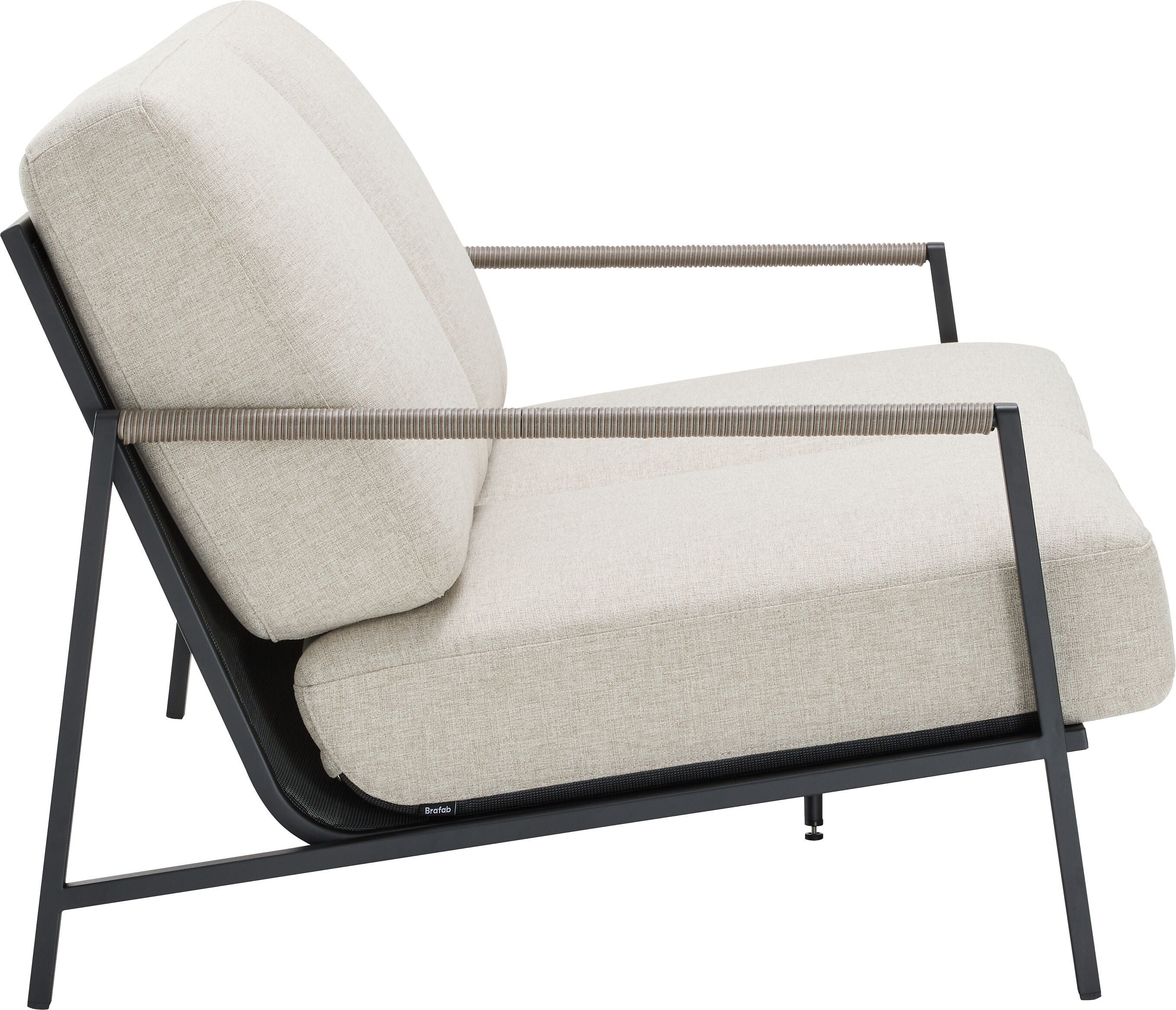 LAZARETO II Lounge Sofa 2,5 beige/schwar - Beige / B: 193.0 cm x T: 98.0 cm x H: 78.0 cm