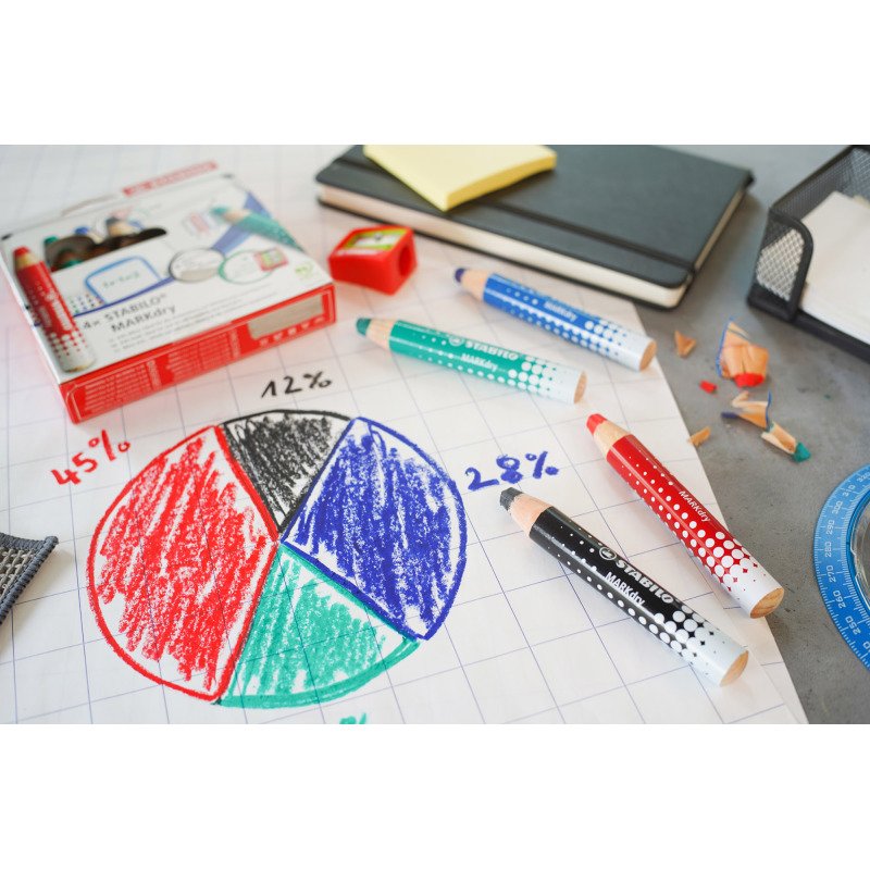 Crayon marqueur effaçable à sec Stabilo MARKdry
