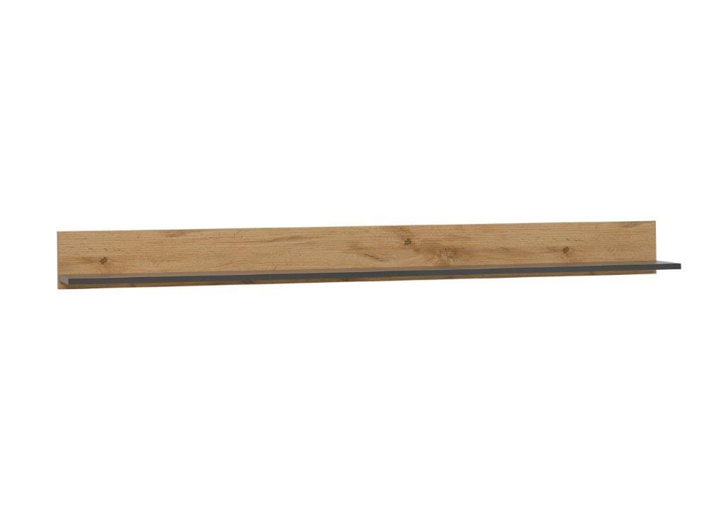 Wandboard City Anthrazit matt/ Wotan Eiche Dekor 170x55x17 cm