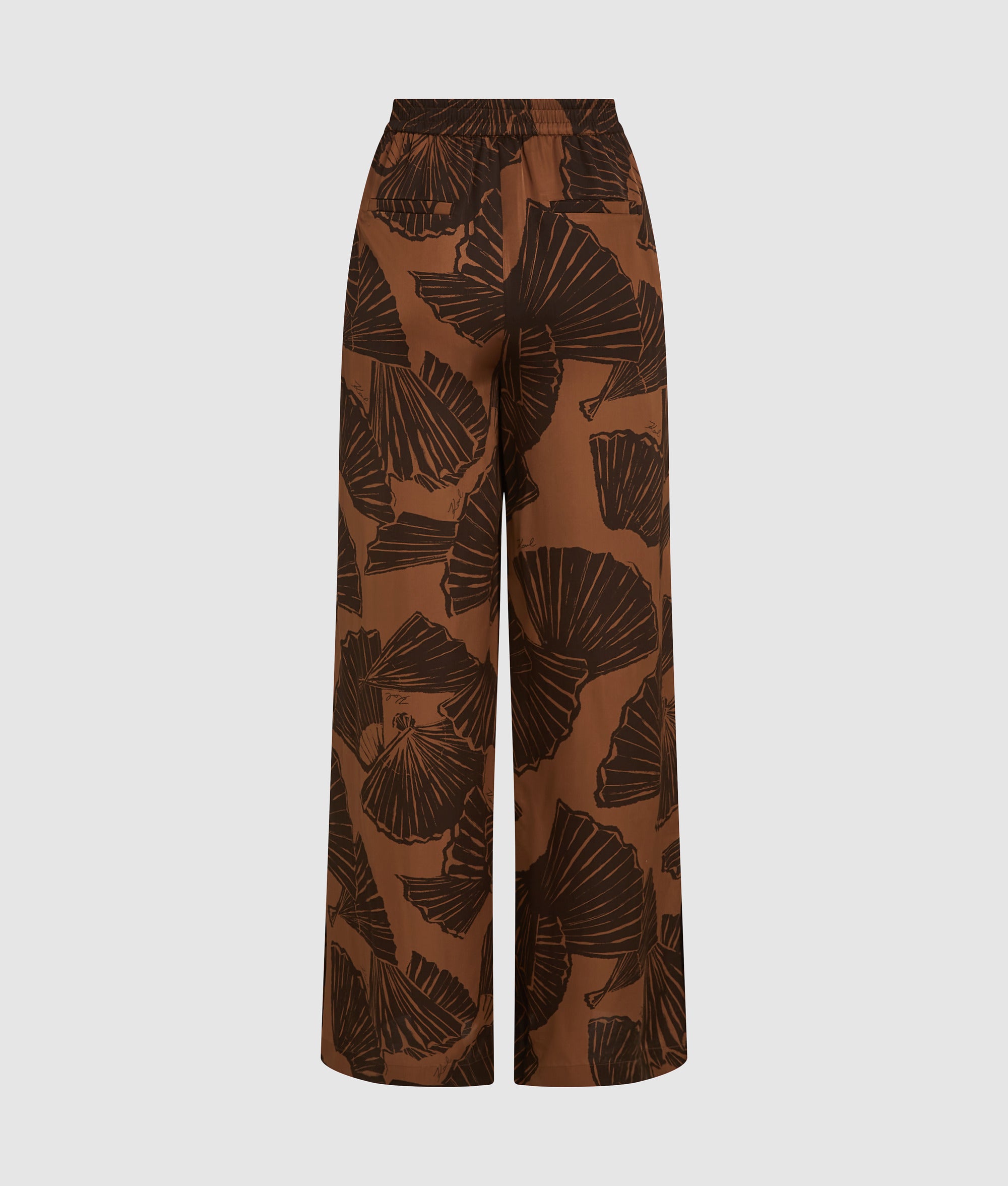 Broek met waaierprint