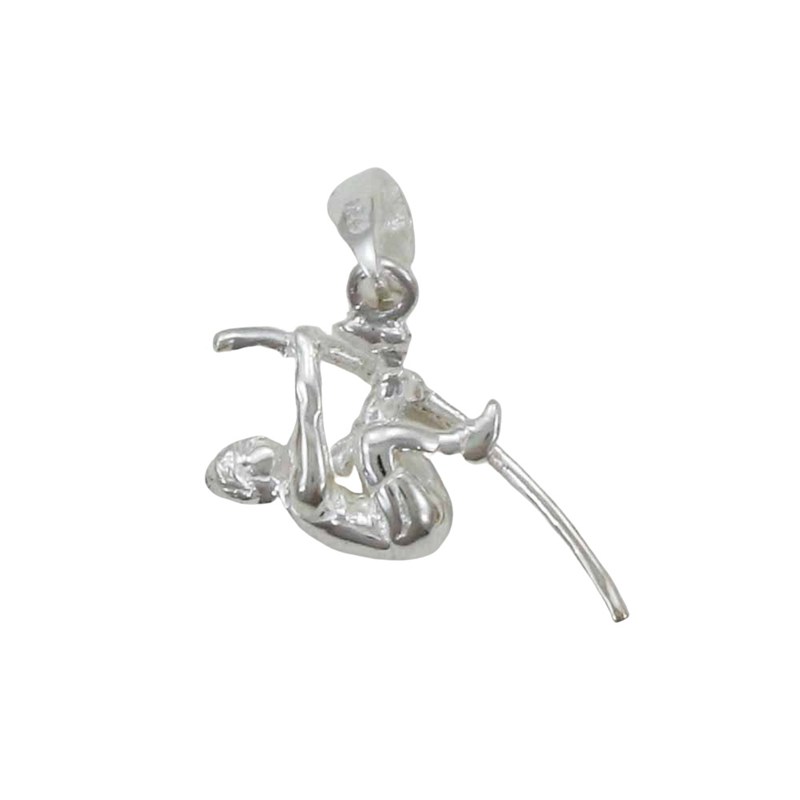Pendentif athlétisme saut à la perche - Argent massif