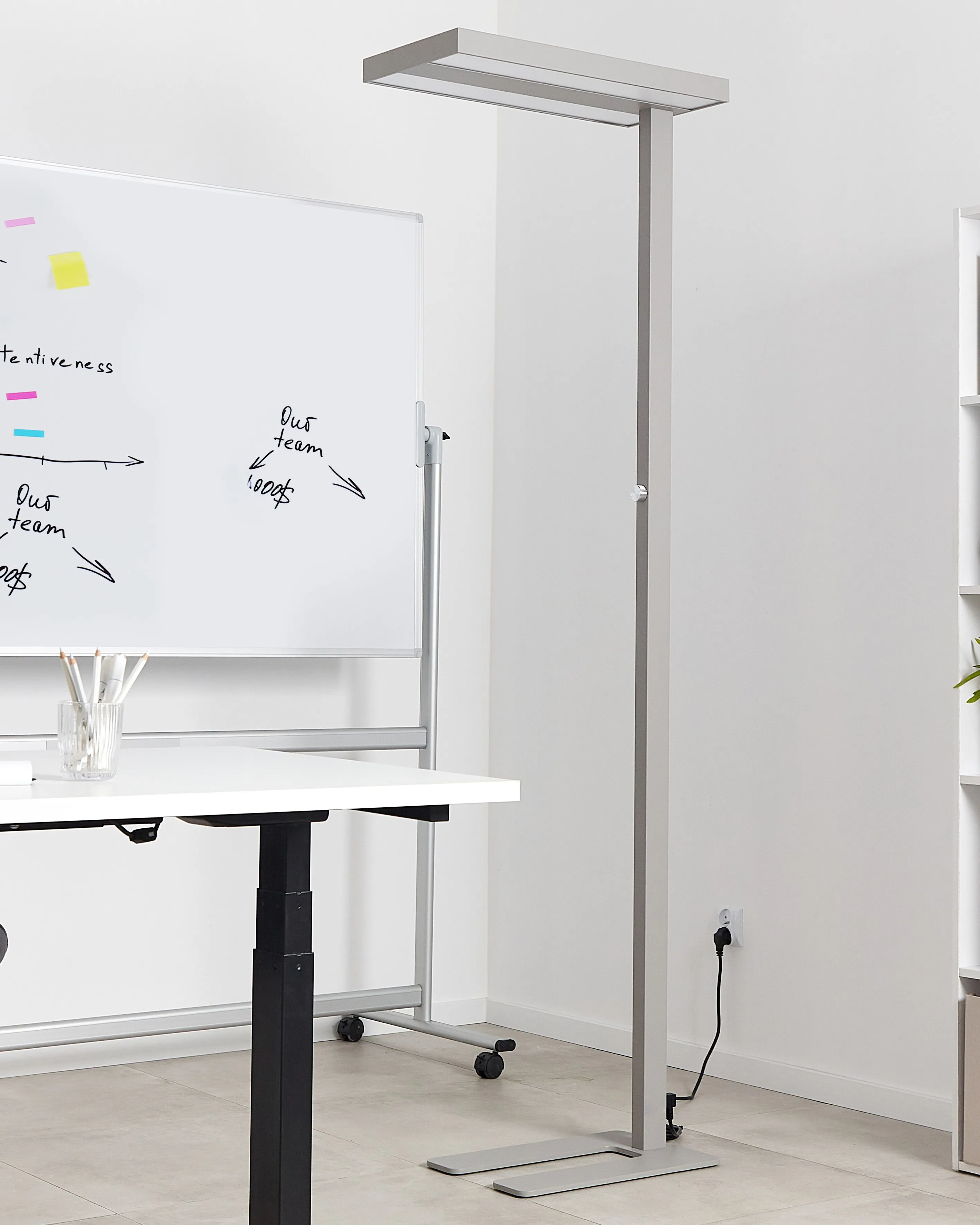 LED staande lamp TAURUS met dimmer Metaal Zilver