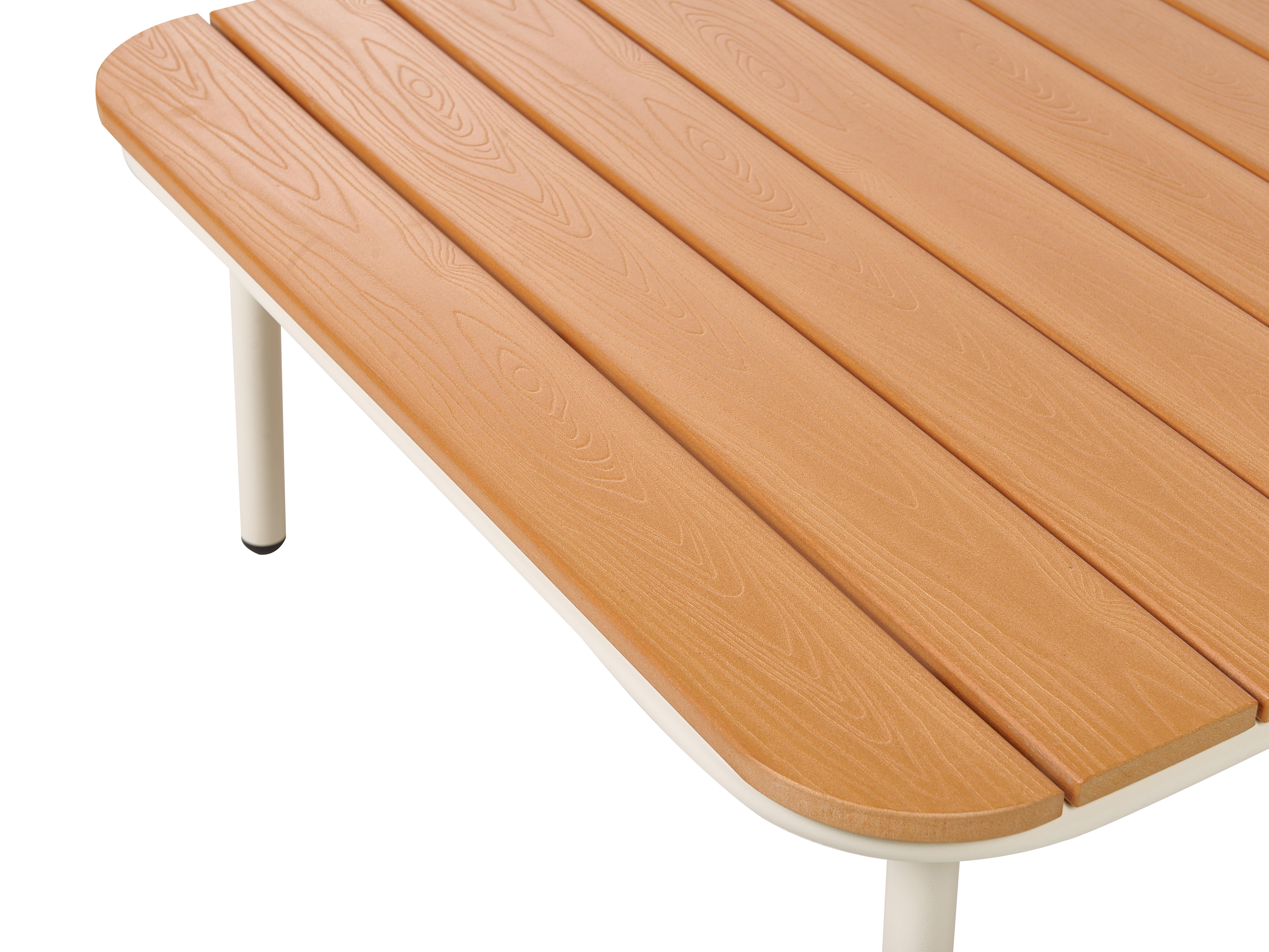 Loungeset met tafel en ottomaan 3-zits SENISE Metaal Grijs