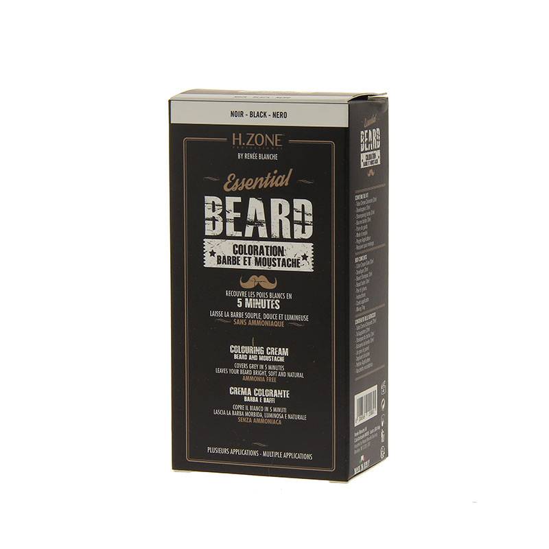 Teinture barbe et moustache Kit Noir / 60ml