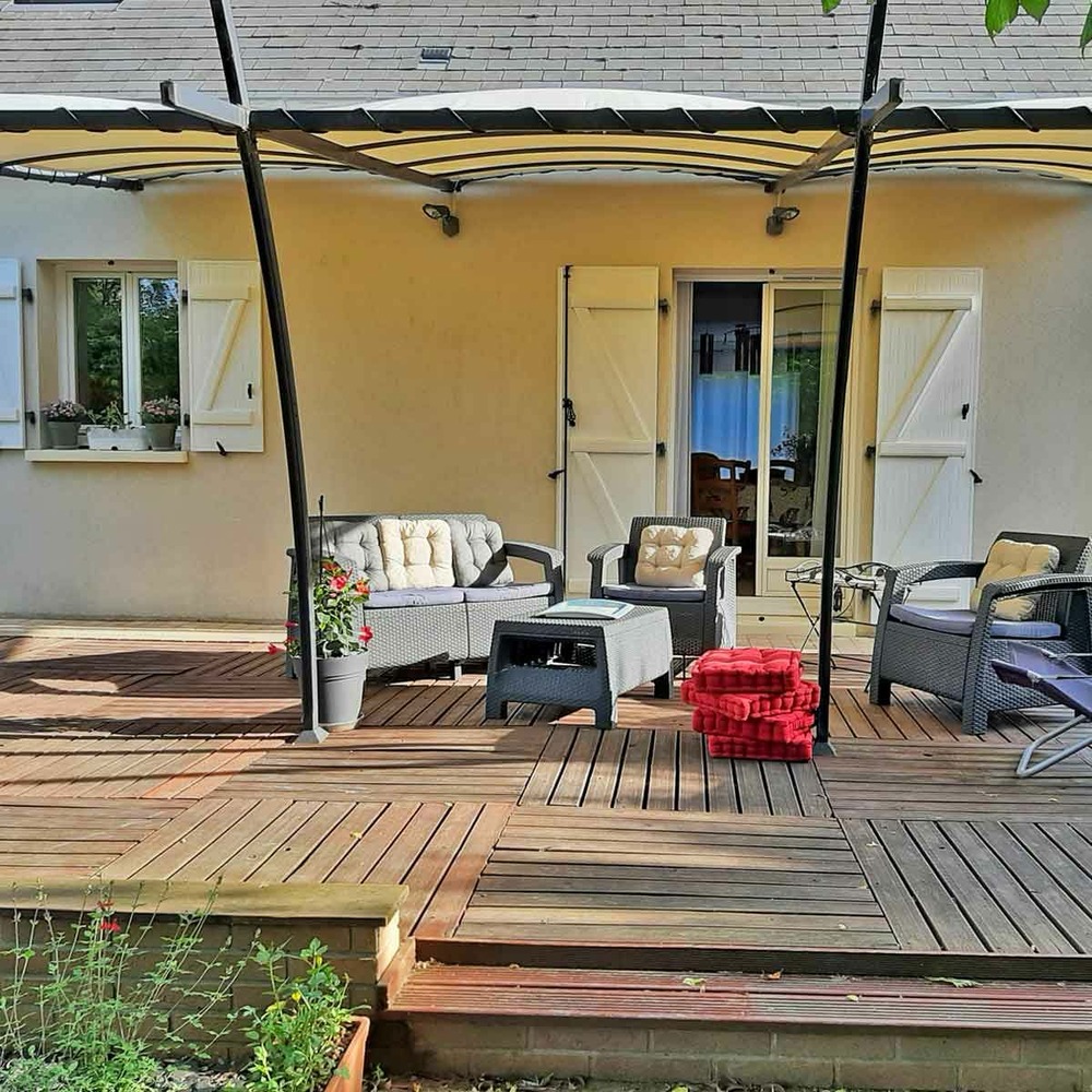 Toile pergola blanc crème 2,5x3,5 m - qualité 8 ans tecplast 640pr