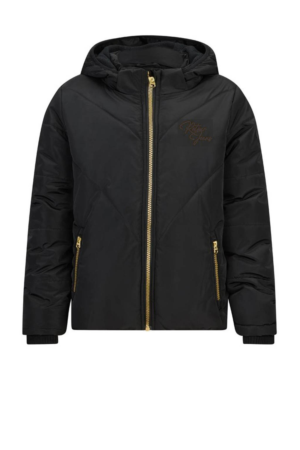 Retour Jeans gewatteerde winterjas Jael zwart